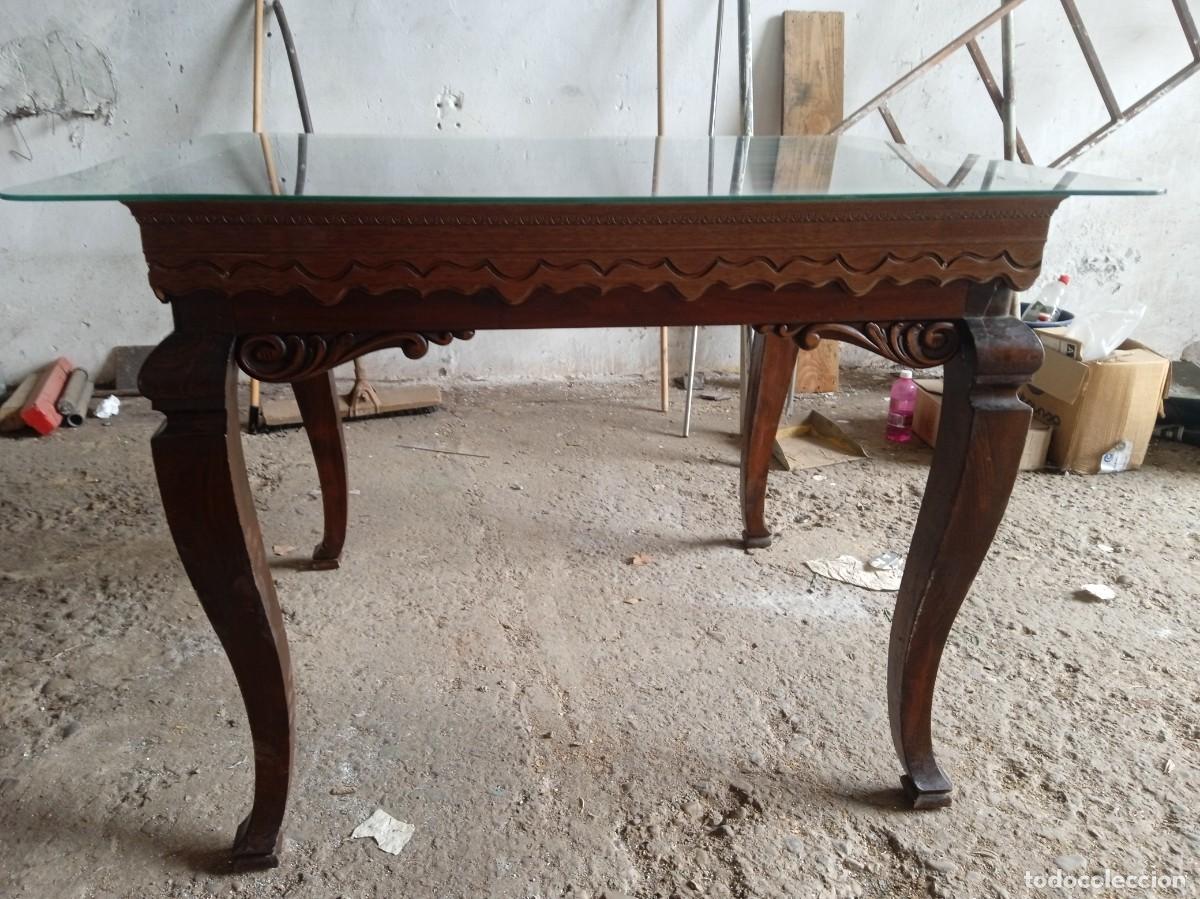 Antig&uuml;edades: Mesa expositora o comedor antigua de madera - Foto 2