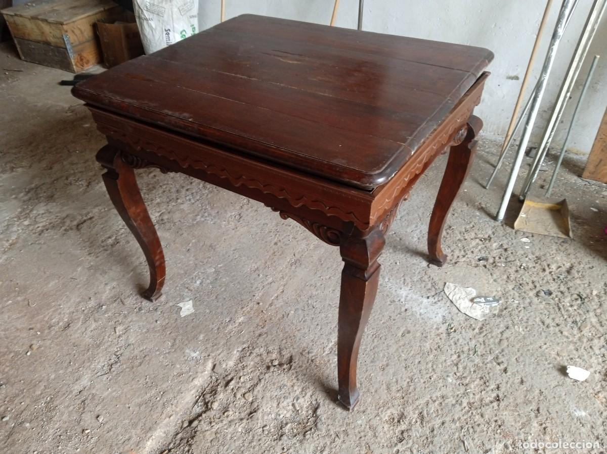 Antig&uuml;edades: Mesa expositora o comedor antigua de madera - Foto 6