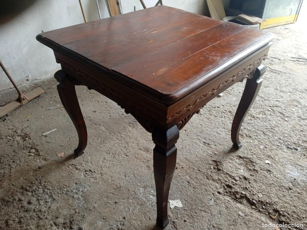 Antig&uuml;edades: Mesa expositora o comedor antigua de madera - Foto 7