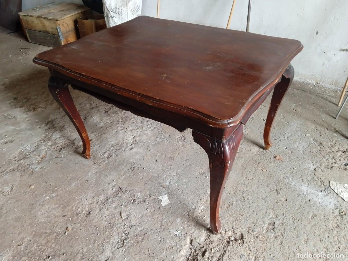 Antig&uuml;edades: Mesa grande de comedor antigua de madera
