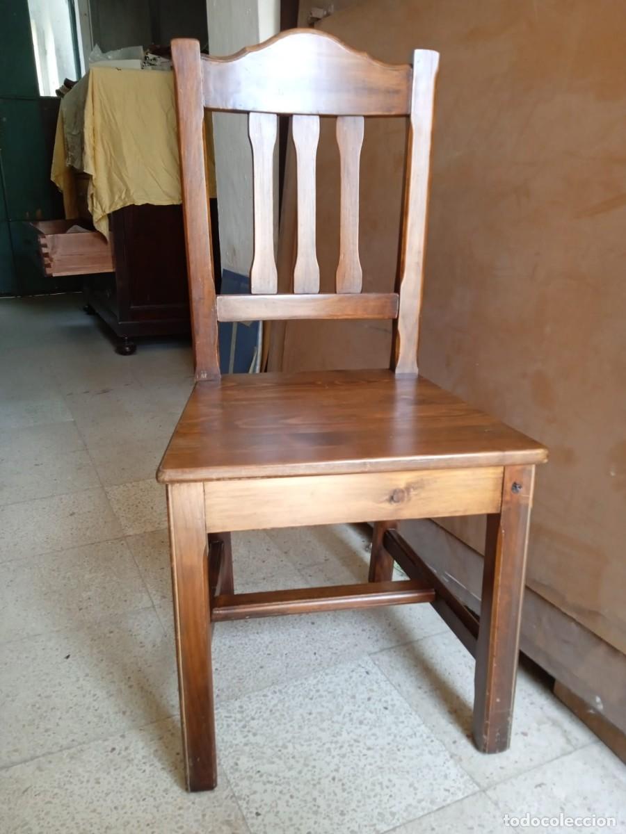 Antig&uuml;edades: Sillas de madera para mesa de comedor. Precio por unidad