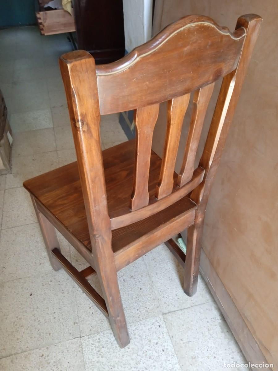 Antig&uuml;edades: Silla de madera para mesa de comedor. - Foto 3