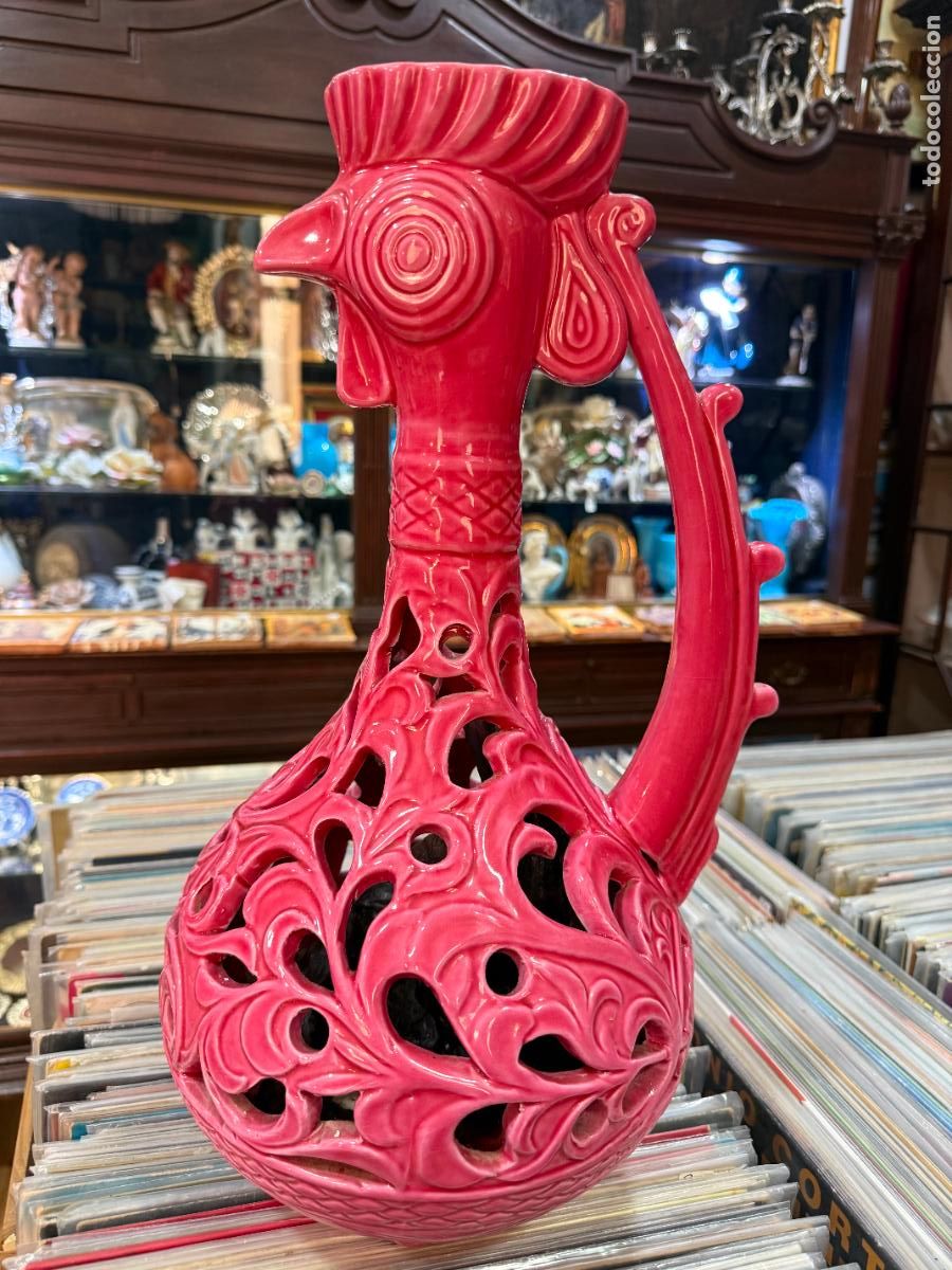 Antig&uuml;edades: PRECIOSA JARRA JARRON CERAMICA DE MANISES - MEDIDA 47 CM