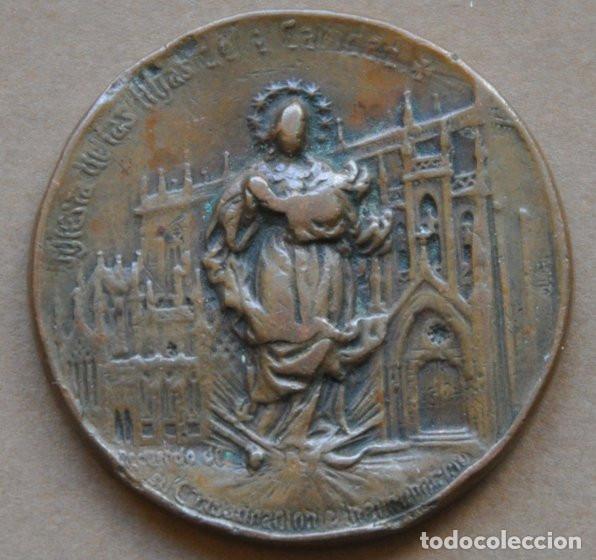 Antig&uuml;edades: MEDALLA IGLESIA DE LAS HIJAS DE LA CARIDAD - MADRID 28 ABRIL 1910