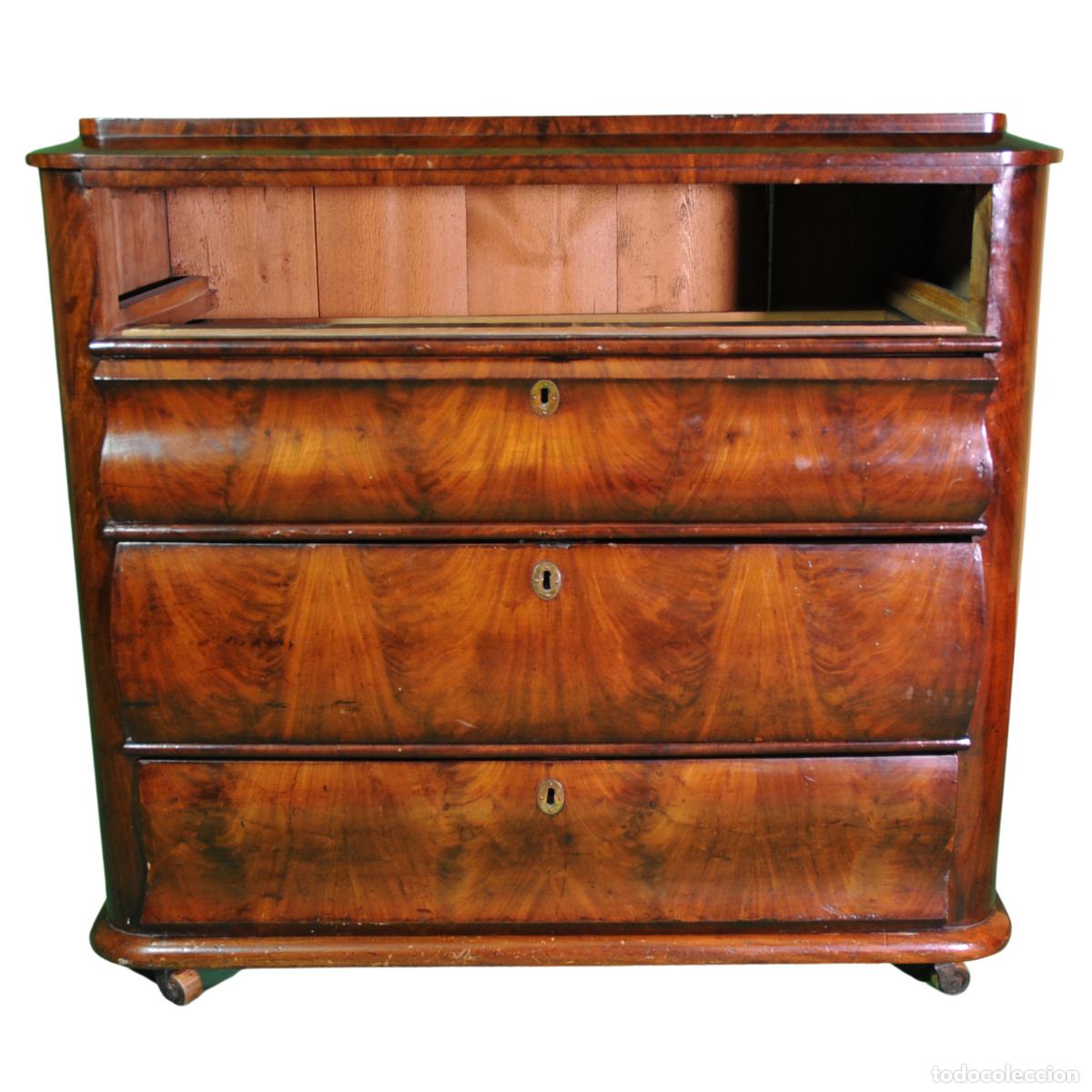 Antig&uuml;edades: C&oacute;moda Biedermeier siglo XIX - Foto 4