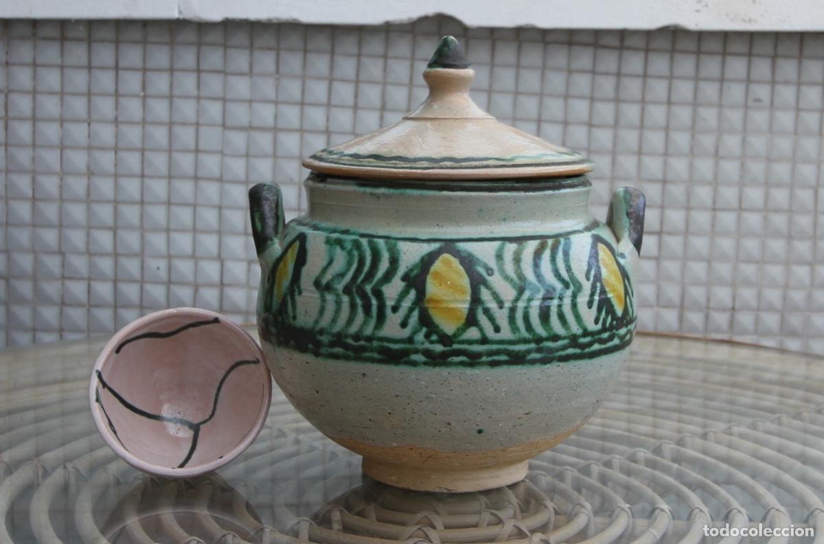 Antiquit&eacute;s: Cer&aacute;mica tradicional asturiana, Faro Asturias alfarer&iacute;a Cazuela /Olla sopera grande Selito/Lito 1980