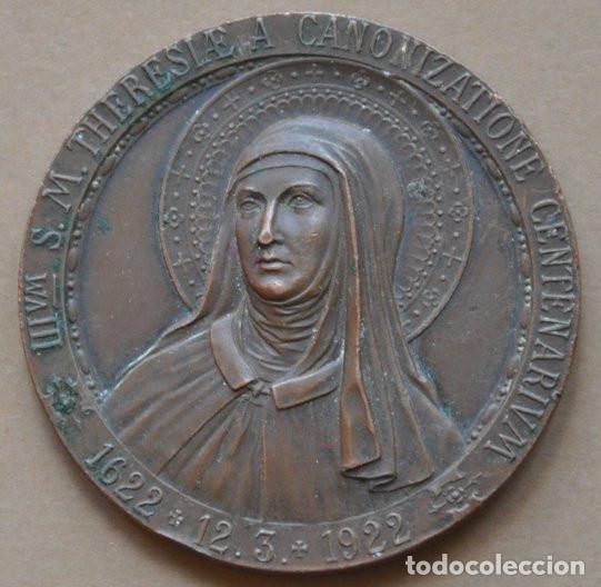 Antig&uuml;edades: MEDALLA CONMEMORATIVA DEL III CENTENARIO DE LA CANONIZACI&Oacute;N DE SANTA TERESA DE JES&Uacute;S (1622-1922)