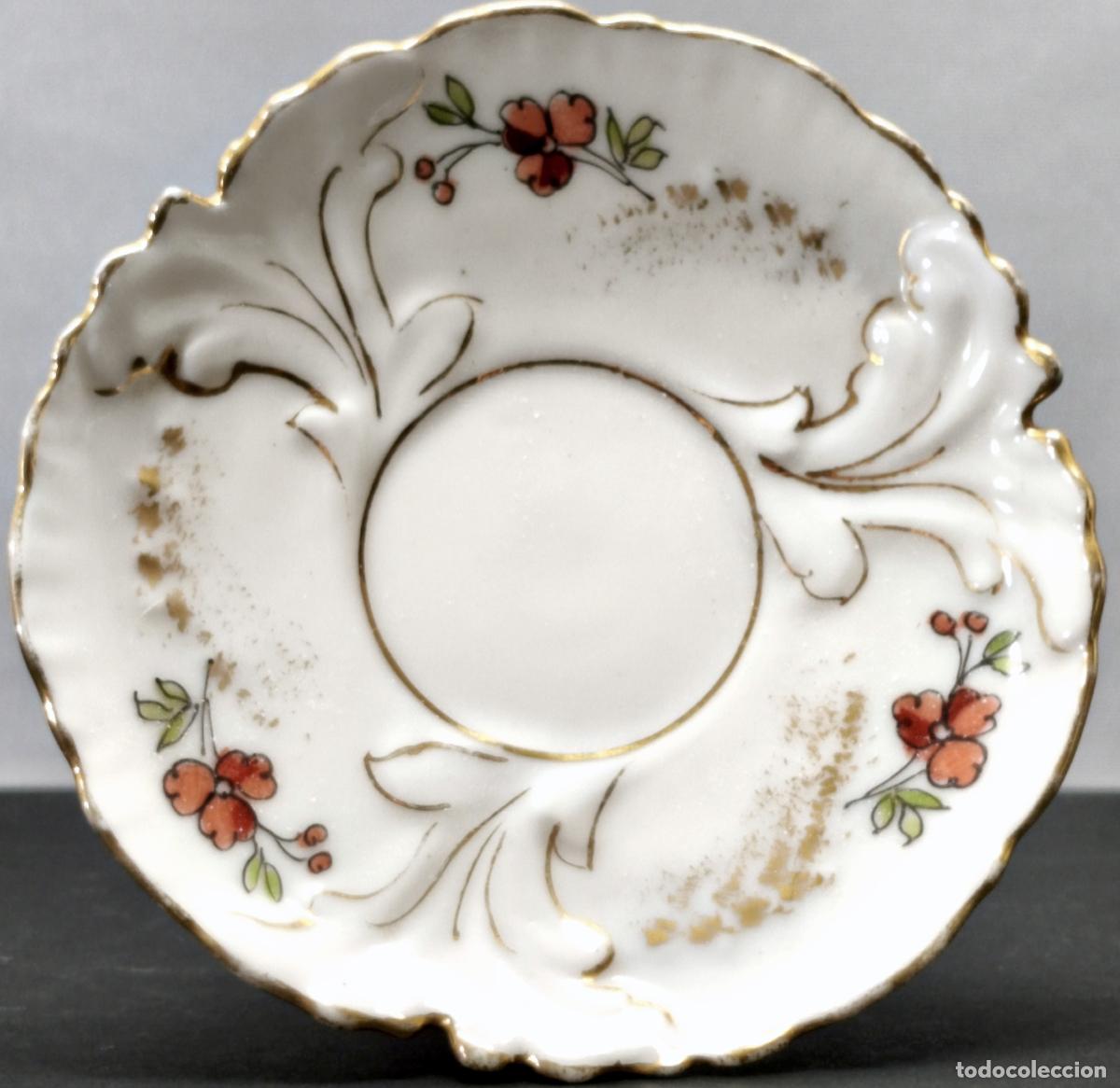 Antig&uuml;edades: Antiguo plato s.XIX para taza