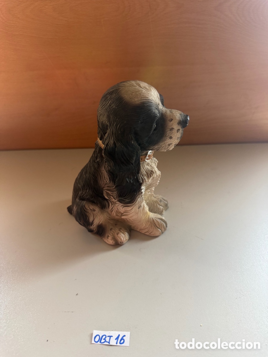 Antig&uuml;edades: figura representa un cachorro de Cocker Spaniel en posici&oacute;n sentada - Foto 2