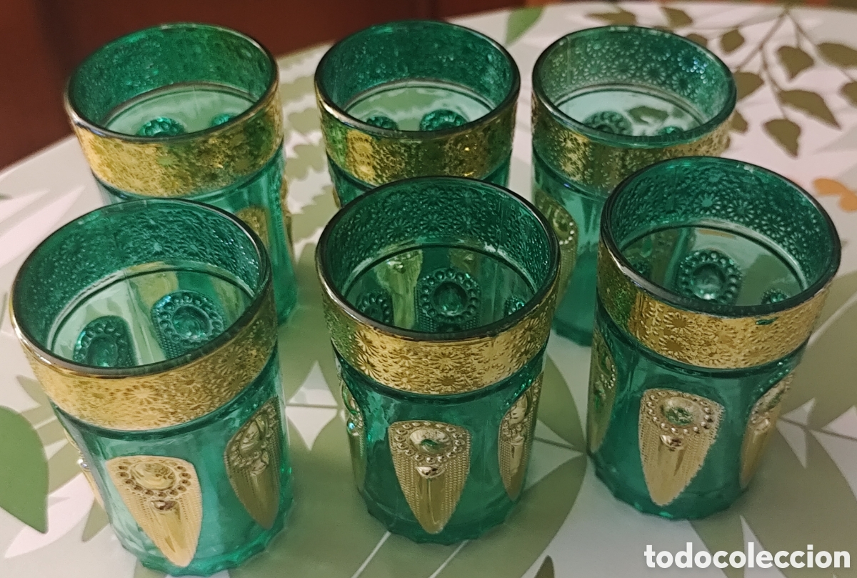 Antig&uuml;edades: Juego de 6 vasos de ten