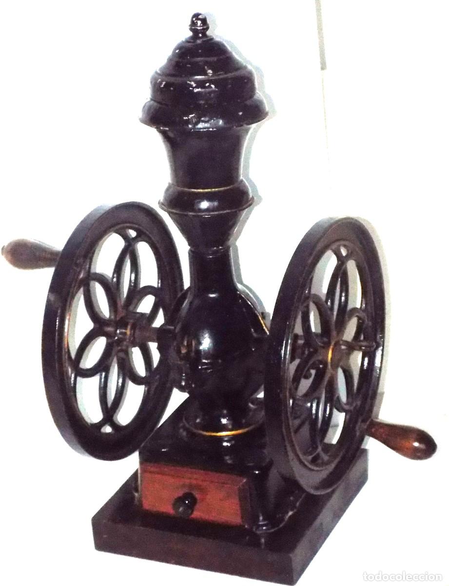 Antig&uuml;edades: MOLINILLO DE CAF&Eacute; DE DOS VOLANTES MARCA ELMA. MODELO 1410. TAMA&Ntilde;O 4. ESPA&Ntilde;A. 1924/1960