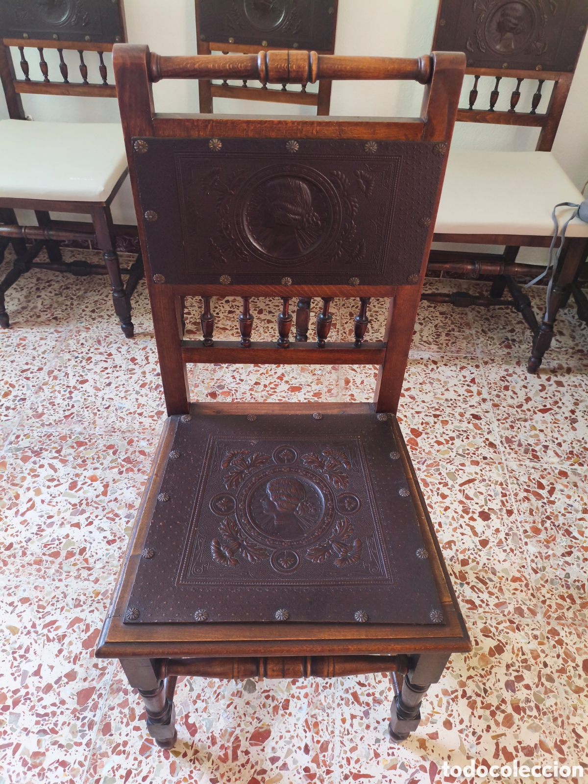 Antig&uuml;edades: Silla estilo neorenacimiento 8 - Foto 2