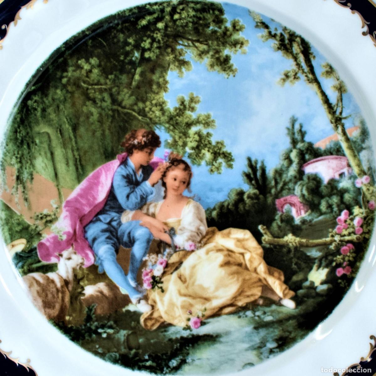 Antig&uuml;edades: Plato de porcelana de Bidasoa