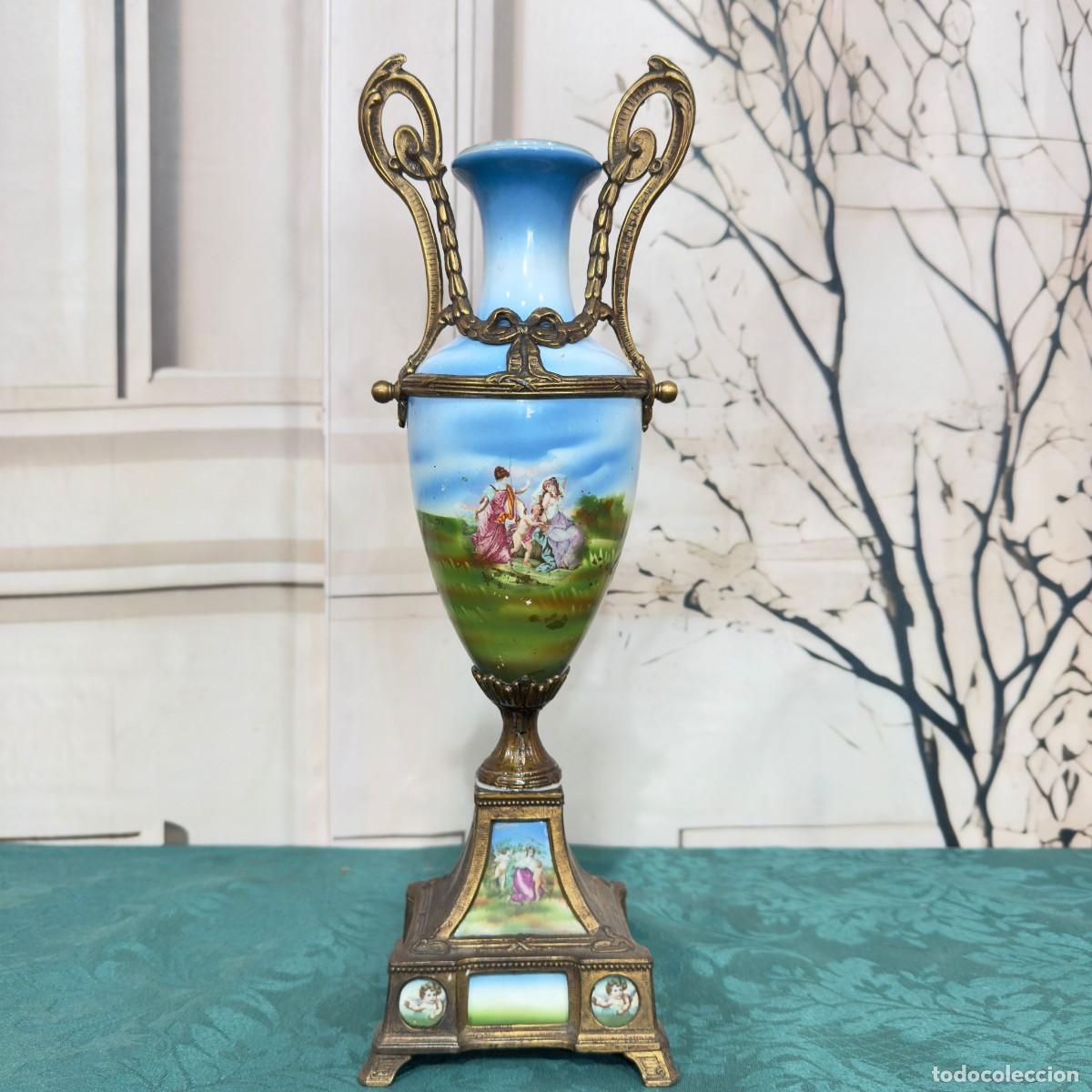 Antig&uuml;edades: JARR&Oacute;N FRANCES EN PORCELANA PINTADA SIGLO XIX