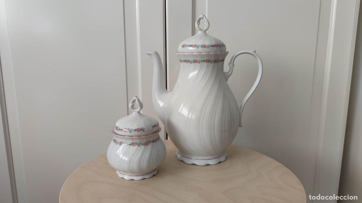 Antig&uuml;edades: Cafetera y azucarero porcelana alemana