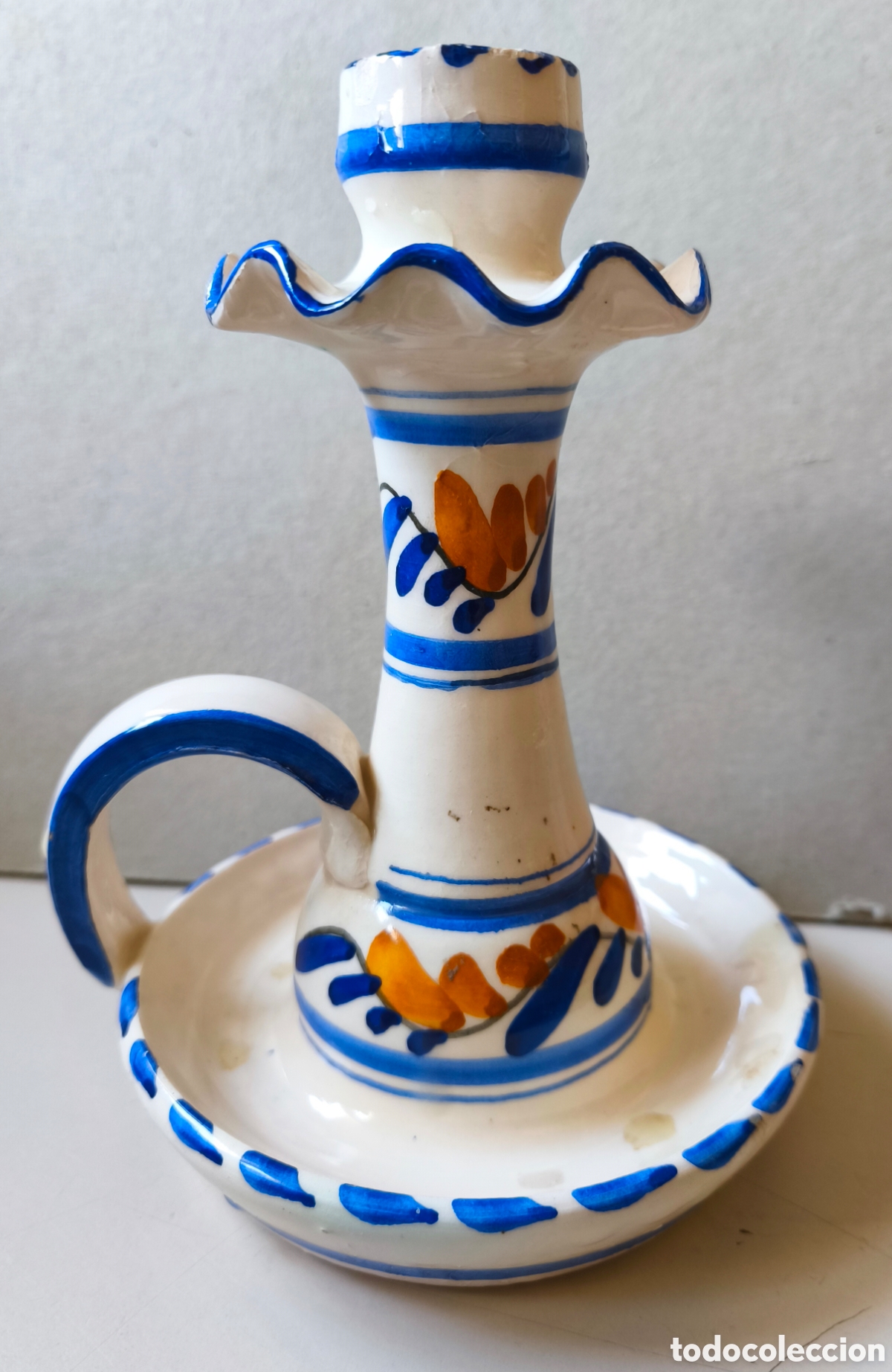 Antig&uuml;edades: BONITA Y ANTIGUA PALMATORIA CERAMICA VALENCIANA