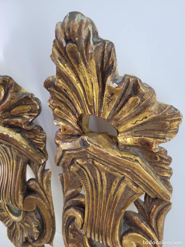 Antig&uuml;edades: PAREJA FRAGMENTOS DE RETABLO - Foto 5