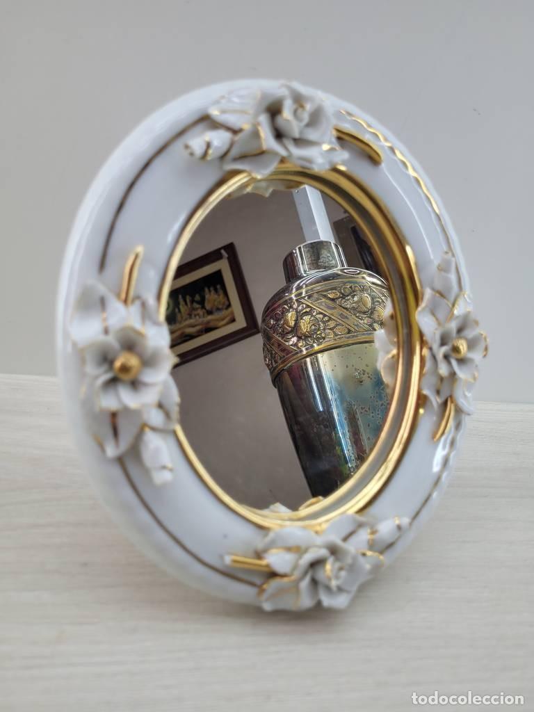 Antig&uuml;edades: ESPEJO PORCELANA CAPODIMONTE - Foto 3
