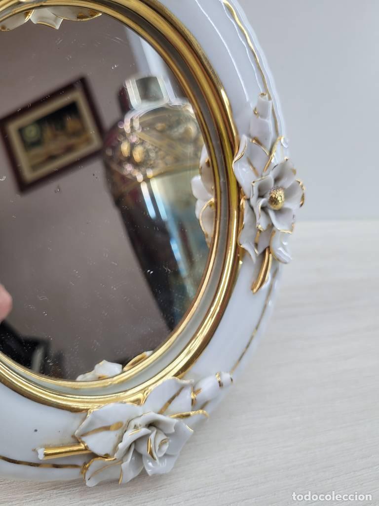 Antig&uuml;edades: ESPEJO PORCELANA CAPODIMONTE - Foto 5