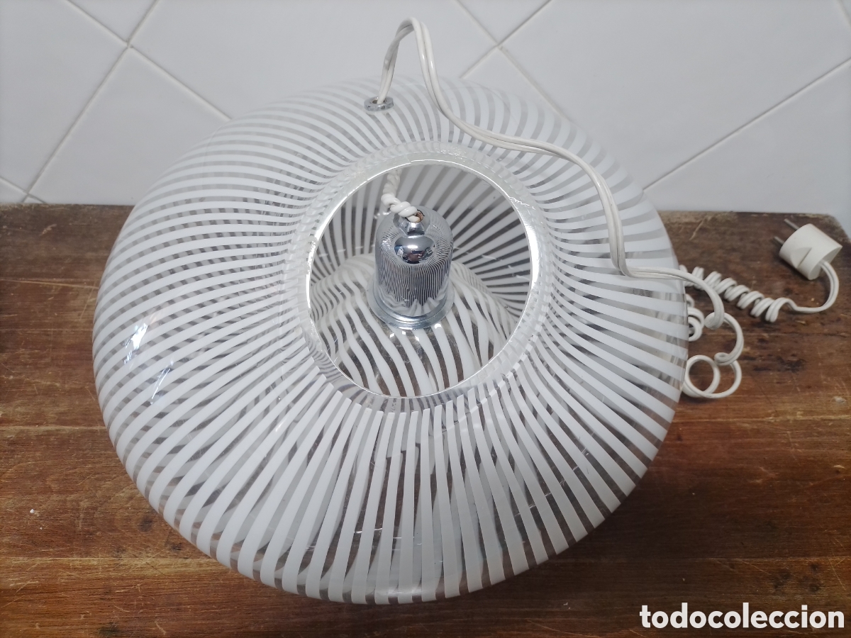 Antig&uuml;edades: Lampara de sobremesa cristal de dise&ntilde;o Italiano. - Foto 7