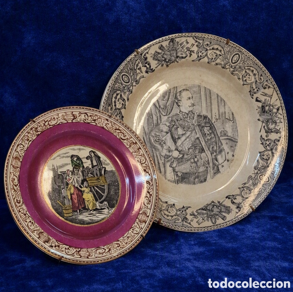 Antig&uuml;edades: Platos decorativos antiguos para colgar o coleccionar