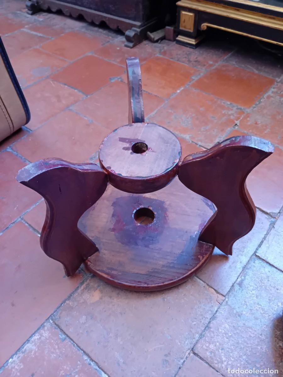 Antig&uuml;edades: Peana oriental de madera lacada - Foto 5