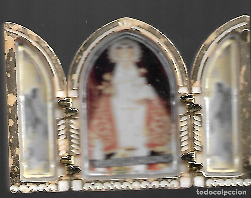 Antig&uuml;edades: MUY BONITO TRIPTICO DE BOLSO DE N&ordf; SE&Ntilde;ORA DE COVADONGA PERFECTO ESTADO