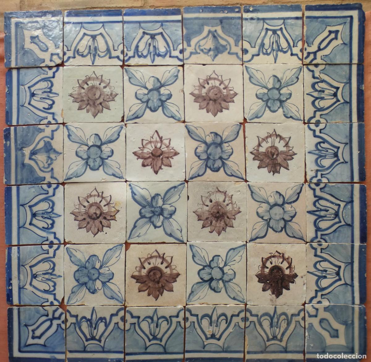 Antig&uuml;edades: Azulejo, Azulejos Portugal Pombalino siglo 18/19