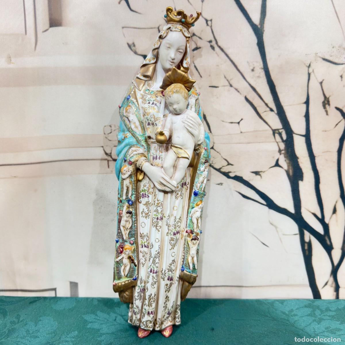 Antig&uuml;edades: Virgen con el Ni&ntilde;o atribuida al profesor Eugenio Pattarino de Italia.