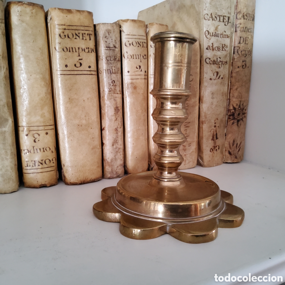 Antig&uuml;edades: MAGNIFICO CANDELERO DE BRONCE