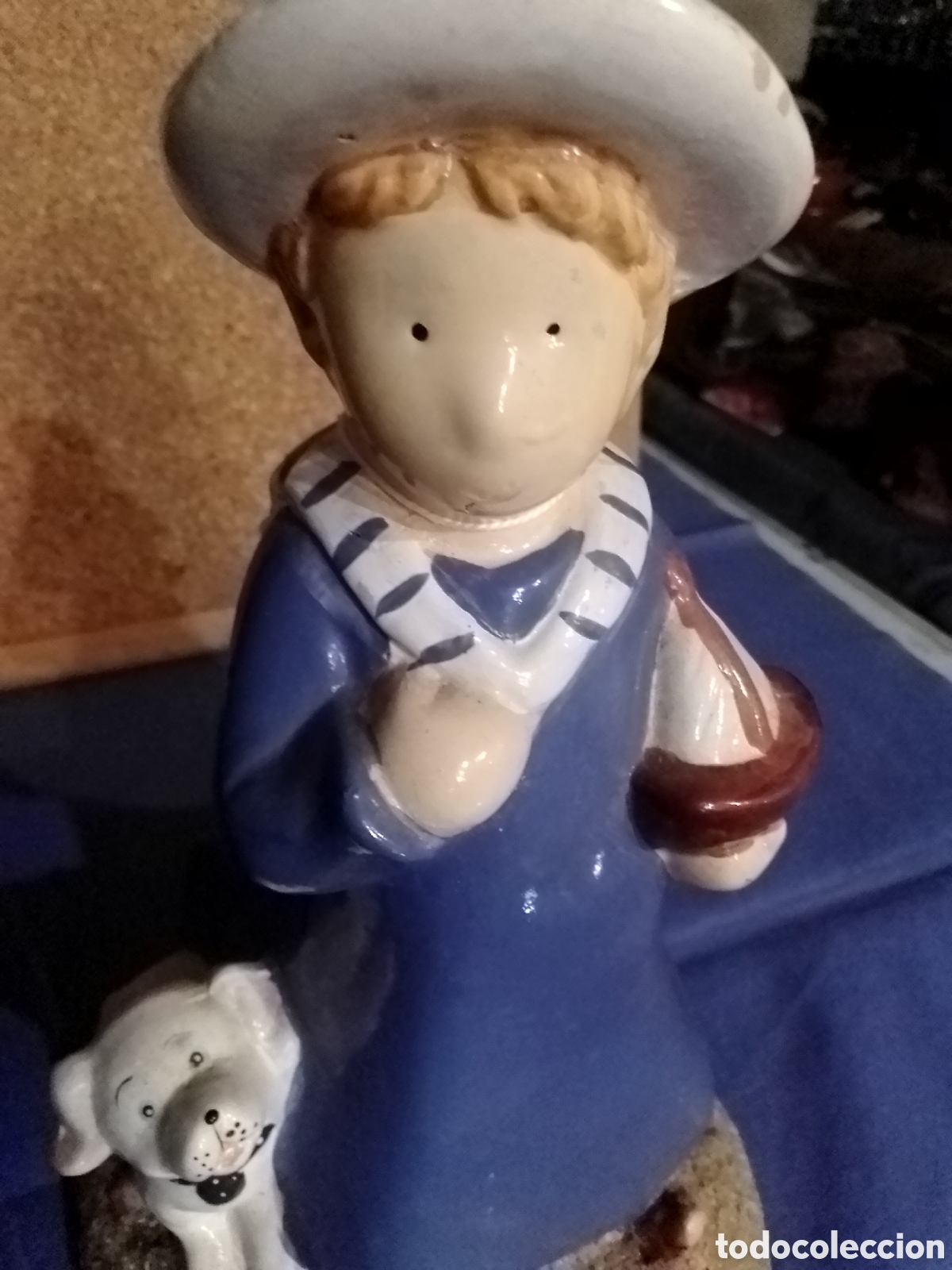 Antig&uuml;edades: Figura ni&ntilde;a con perro - Foto 6
