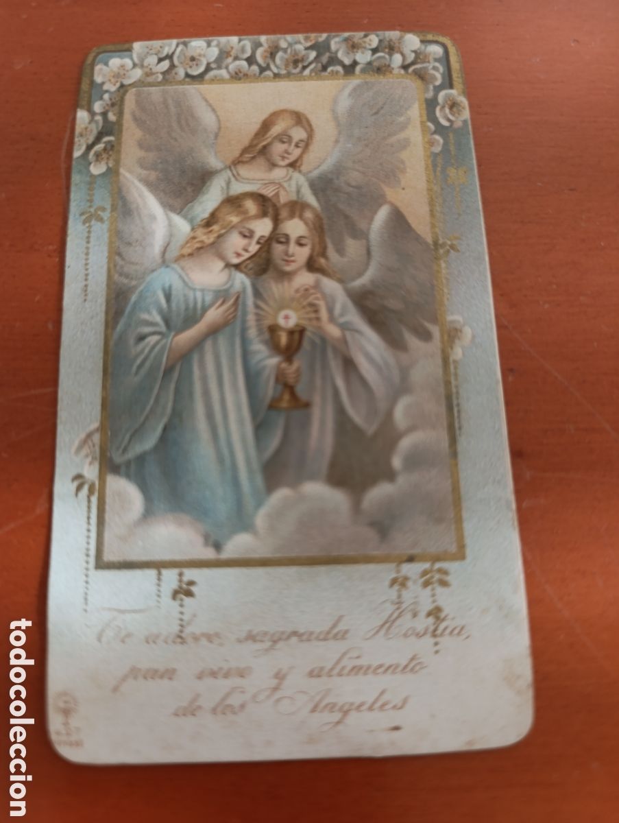 Antig&uuml;edades: Estampa 1920, antigua,&rdquo;Regina Angelorum&rdquo; (Reina de los &Aacute;ngeles).