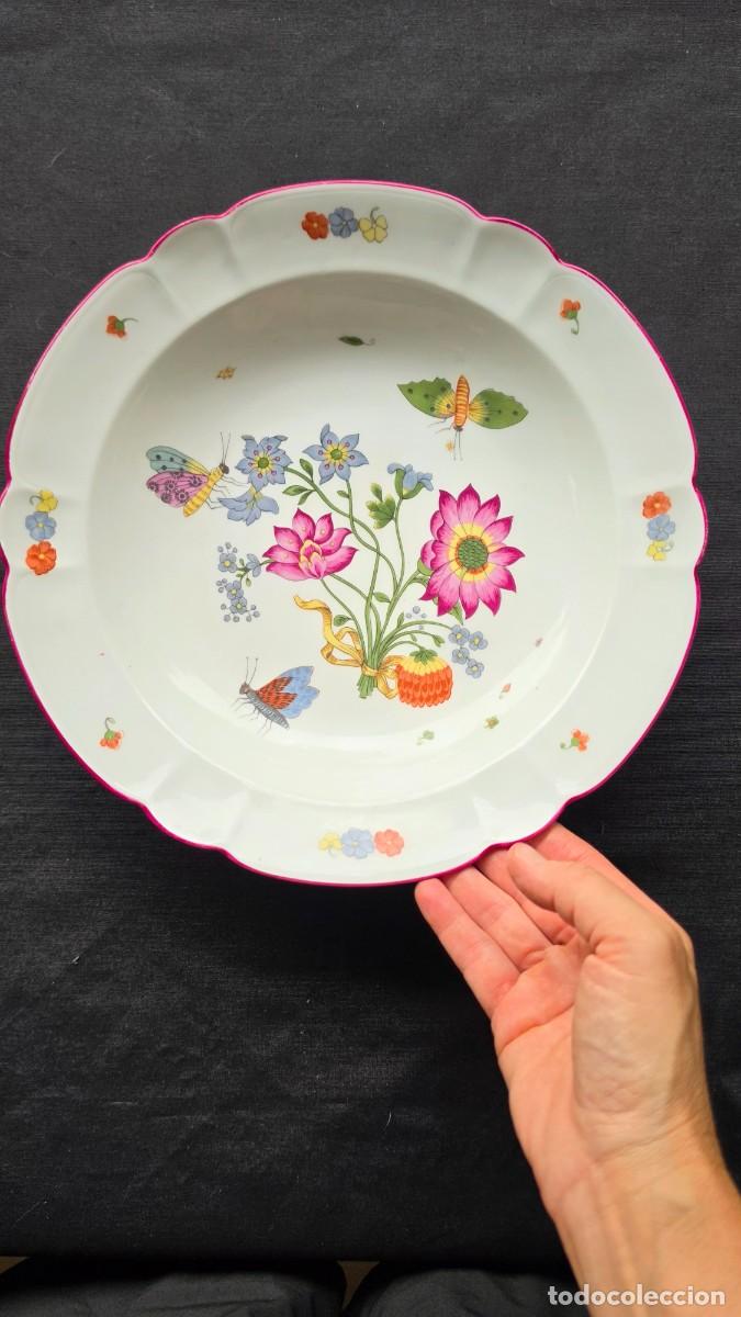 Antig&uuml;edades: Gran Plato Hondo o Fuente Porcelana Limoges Ch. Field Haviland &rdquo;Alt Meissen&rdquo; Vajilla Francesa Vintag