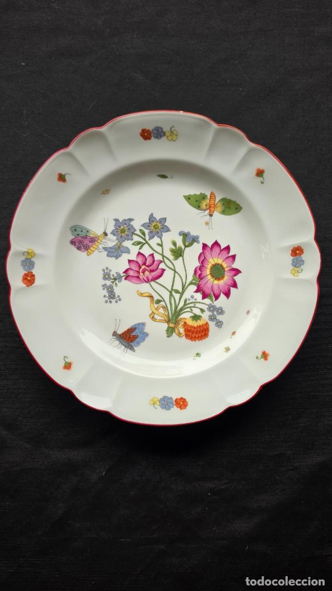 Antig&uuml;edades: Gran Plato o Fuente Porcelana Limoges Ch. Field Haviland &rdquo;Alt Meissen&rdquo; Vajilla Francesa Vintage de L