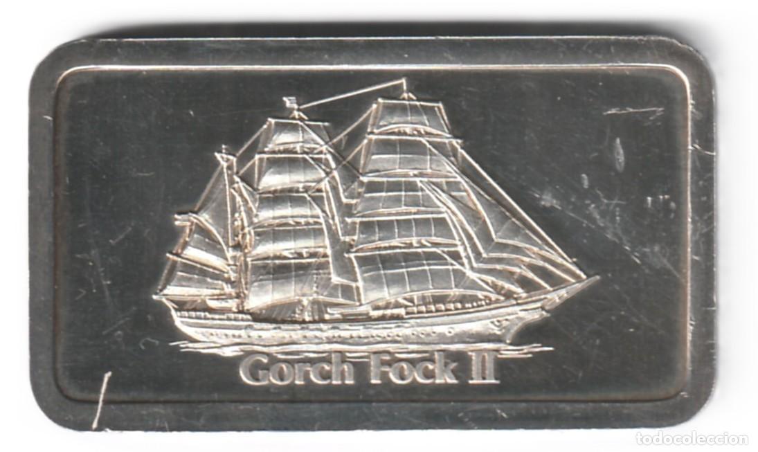 Antig&uuml;edades: Degussa 1 oz onza Feinsilber 999 Gorch Fock II
