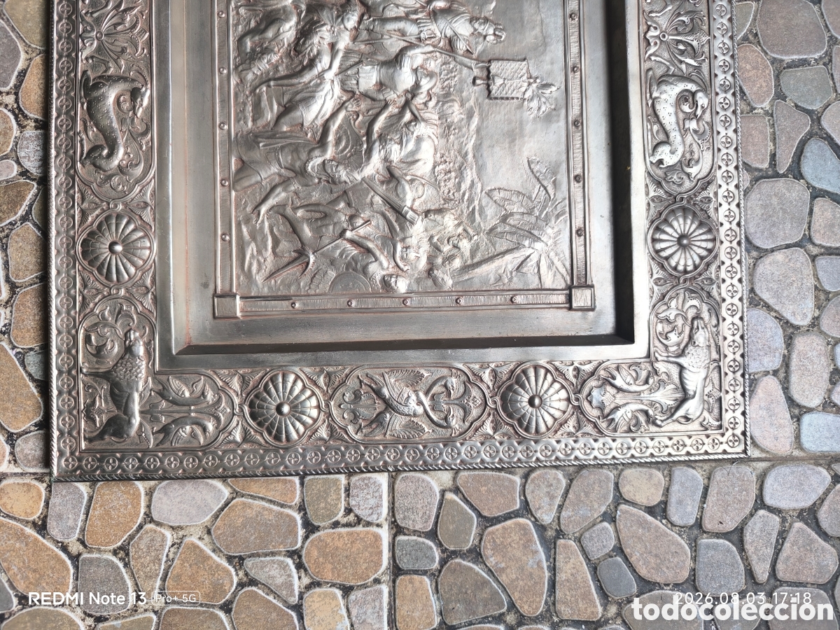 Antig&uuml;edades: Cuadro repujado metal rendici&oacute;n granada - Foto 4