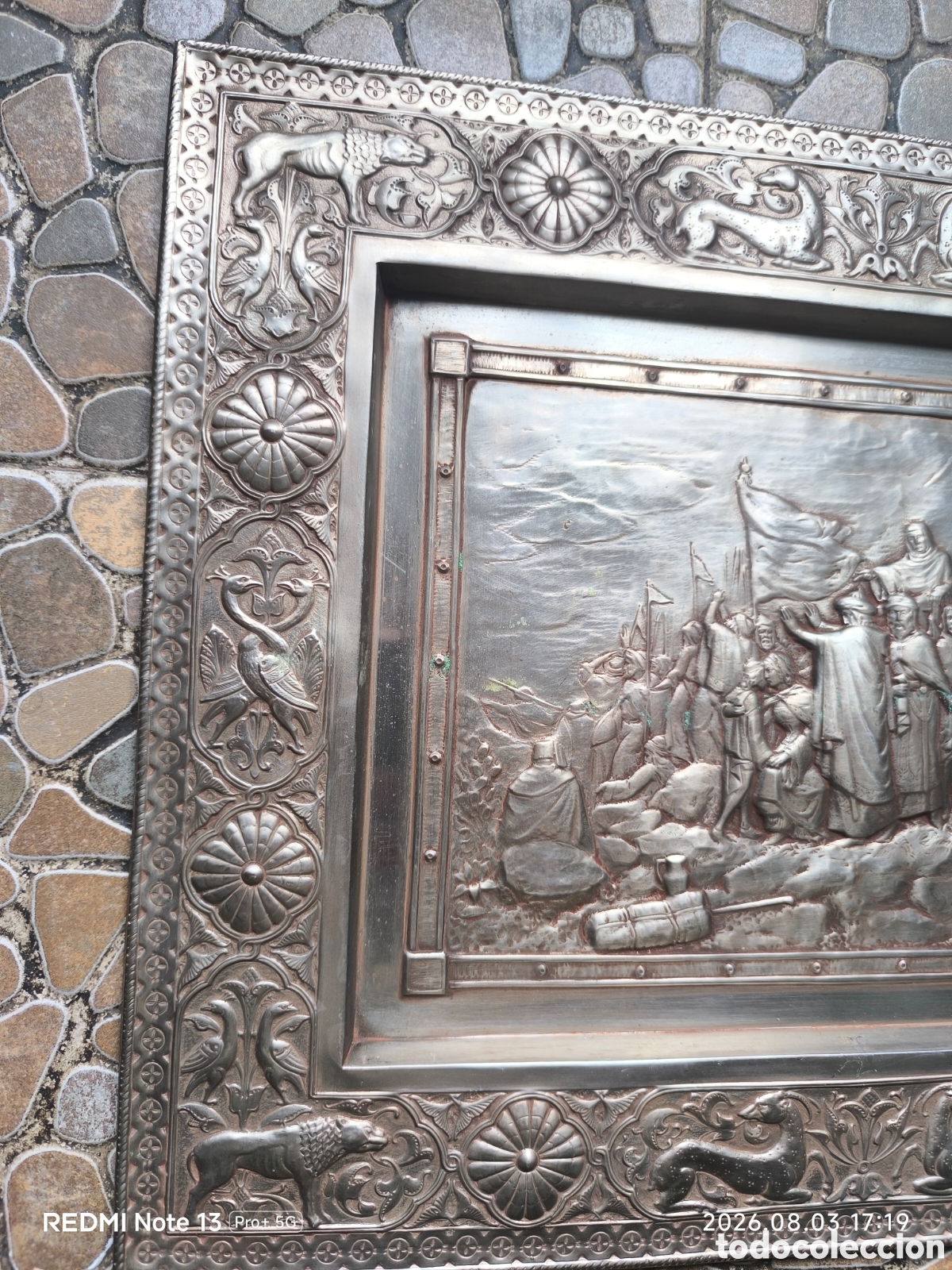 Antig&uuml;edades: Cuadro repujado metal rendici&oacute;n granada - Foto 2