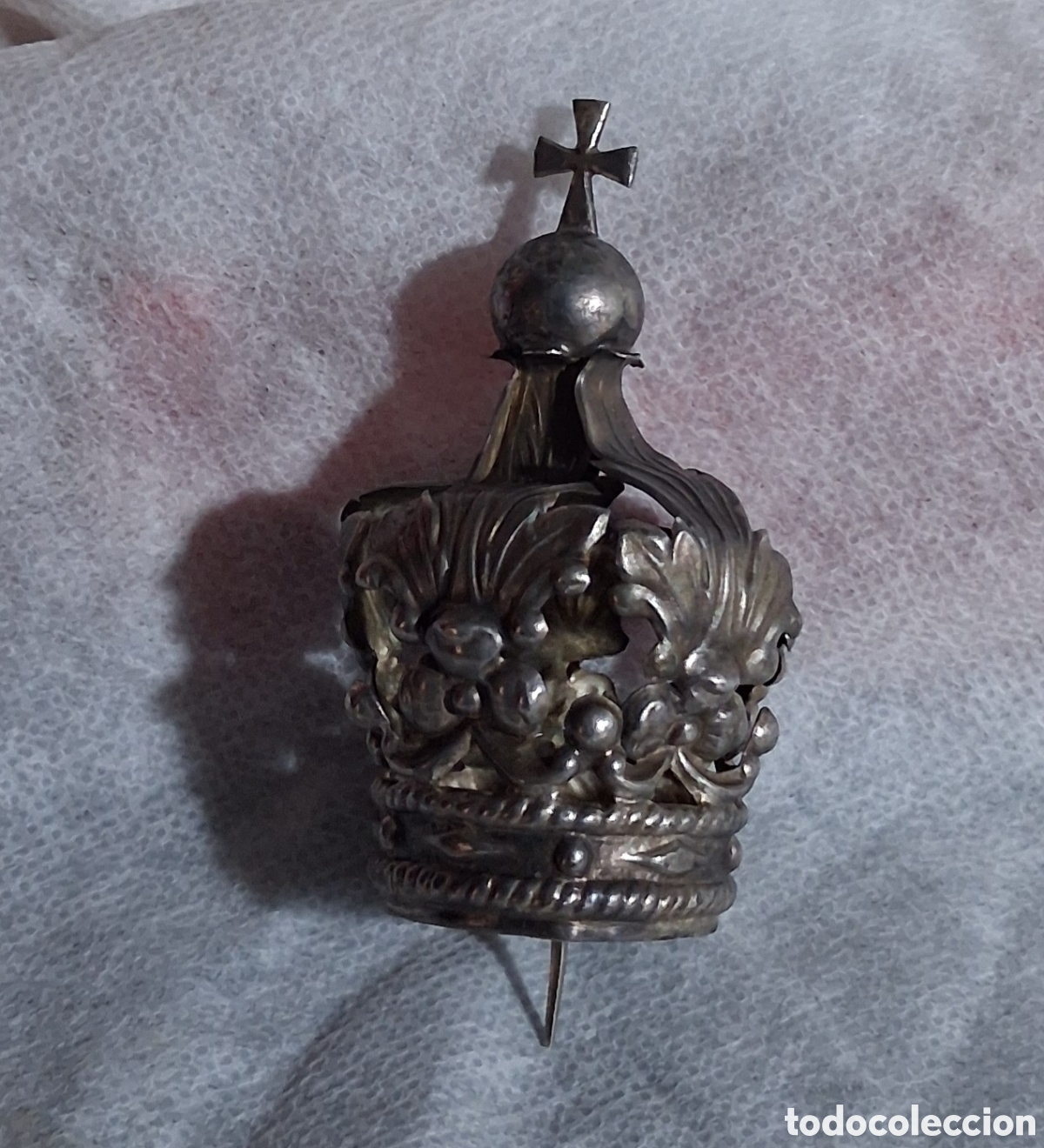 Antig&uuml;edades: Corona de plata para imagen religiosa