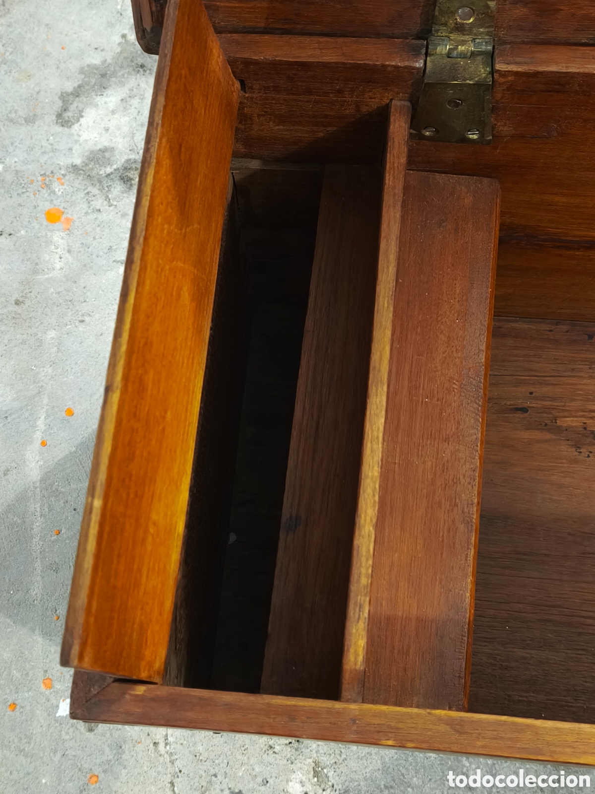 Antig&uuml;edades: Arc&oacute;n ba&uacute;l antiguo colonial de madera - Foto 6