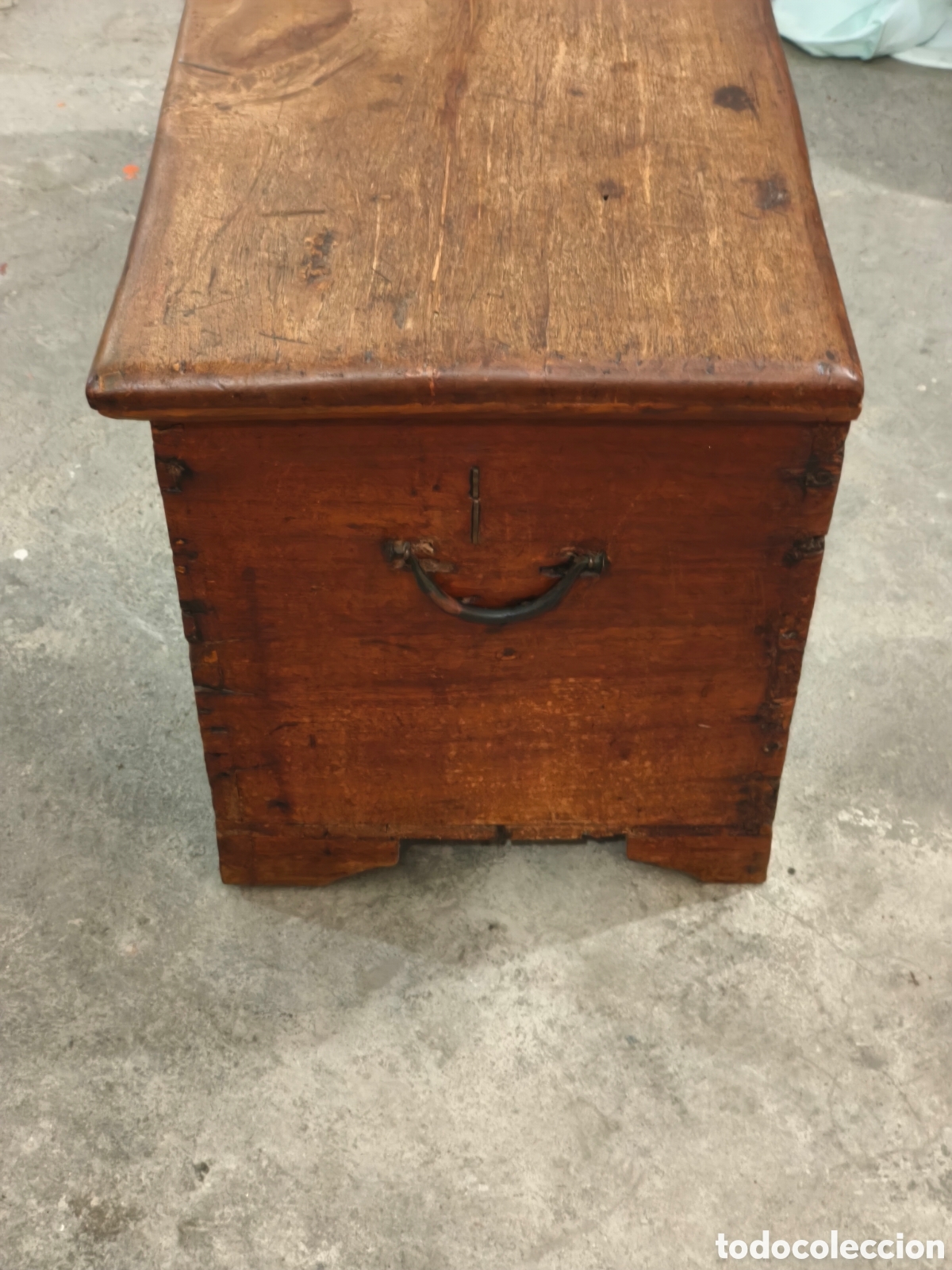 Antig&uuml;edades: Arc&oacute;n ba&uacute;l antiguo colonial de madera - Foto 13
