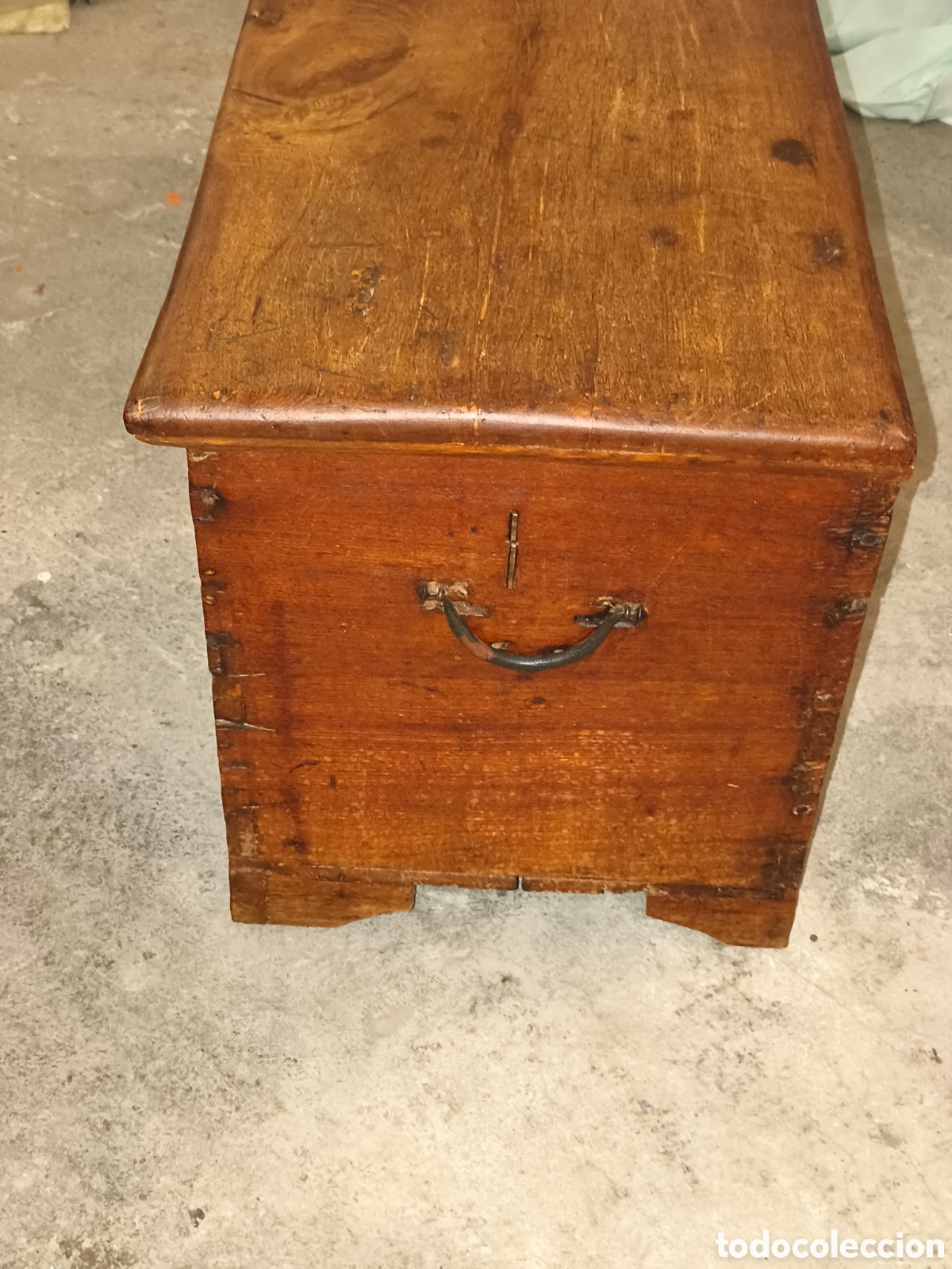 Antig&uuml;edades: Arc&oacute;n ba&uacute;l antiguo colonial de madera - Foto 16