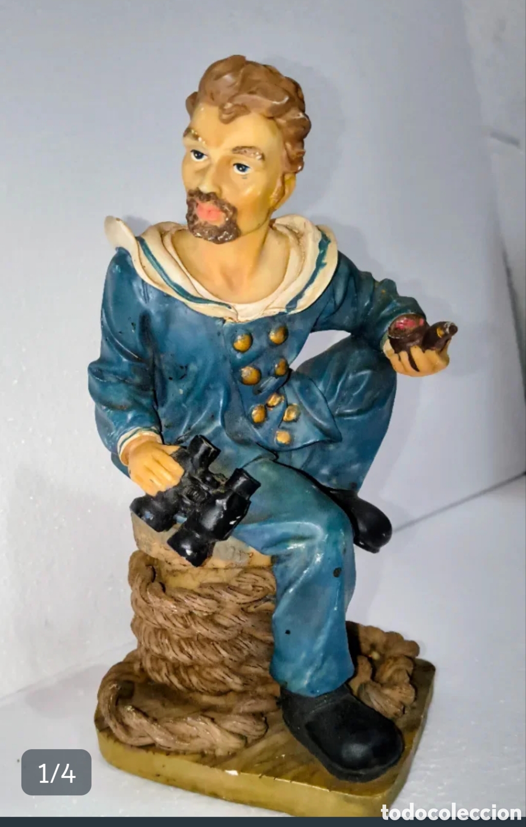 Antig&uuml;edades: Figura marinero con binoculares