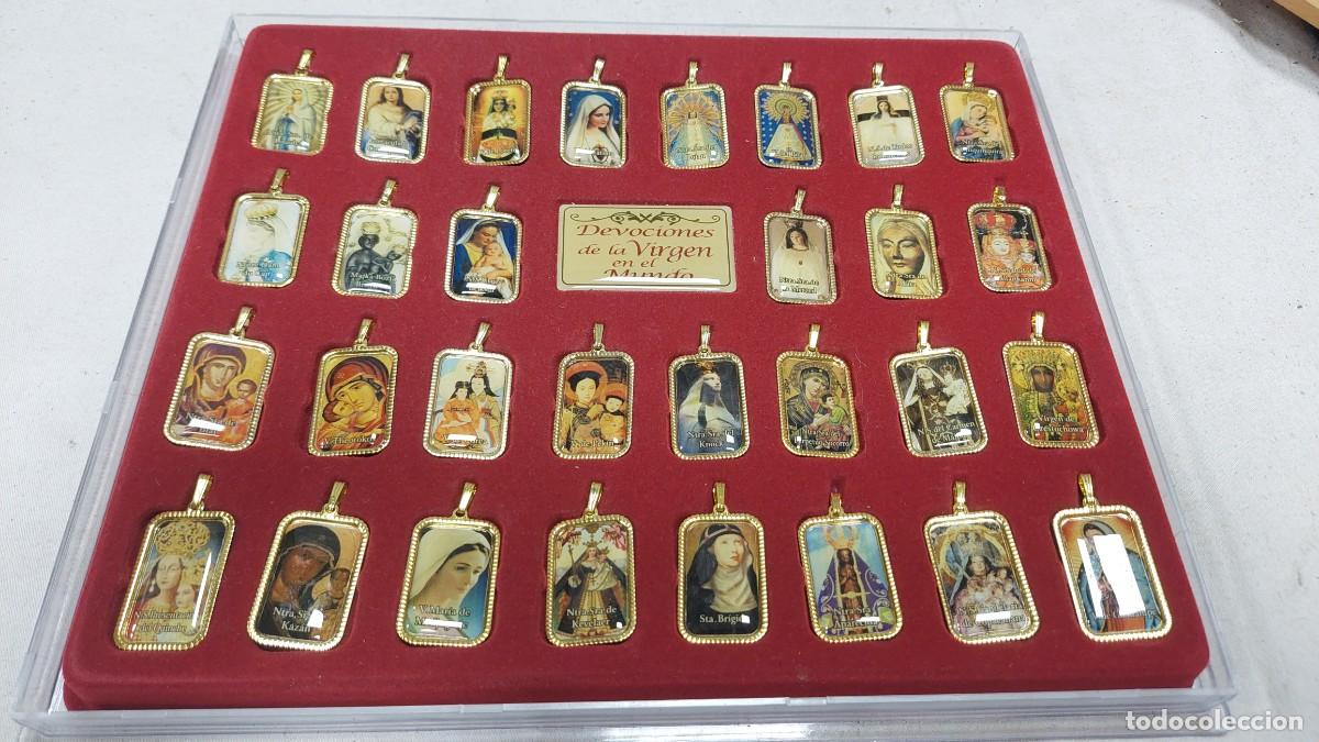 Antig&uuml;edades: Coleccion de 32 medallas religiosas Devociones