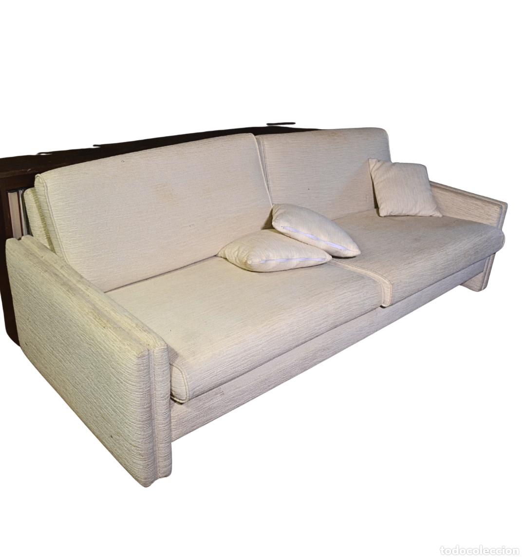 Antig&uuml;edades: Sof&aacute; Mid-Century Texturizado Beige - Foto 3
