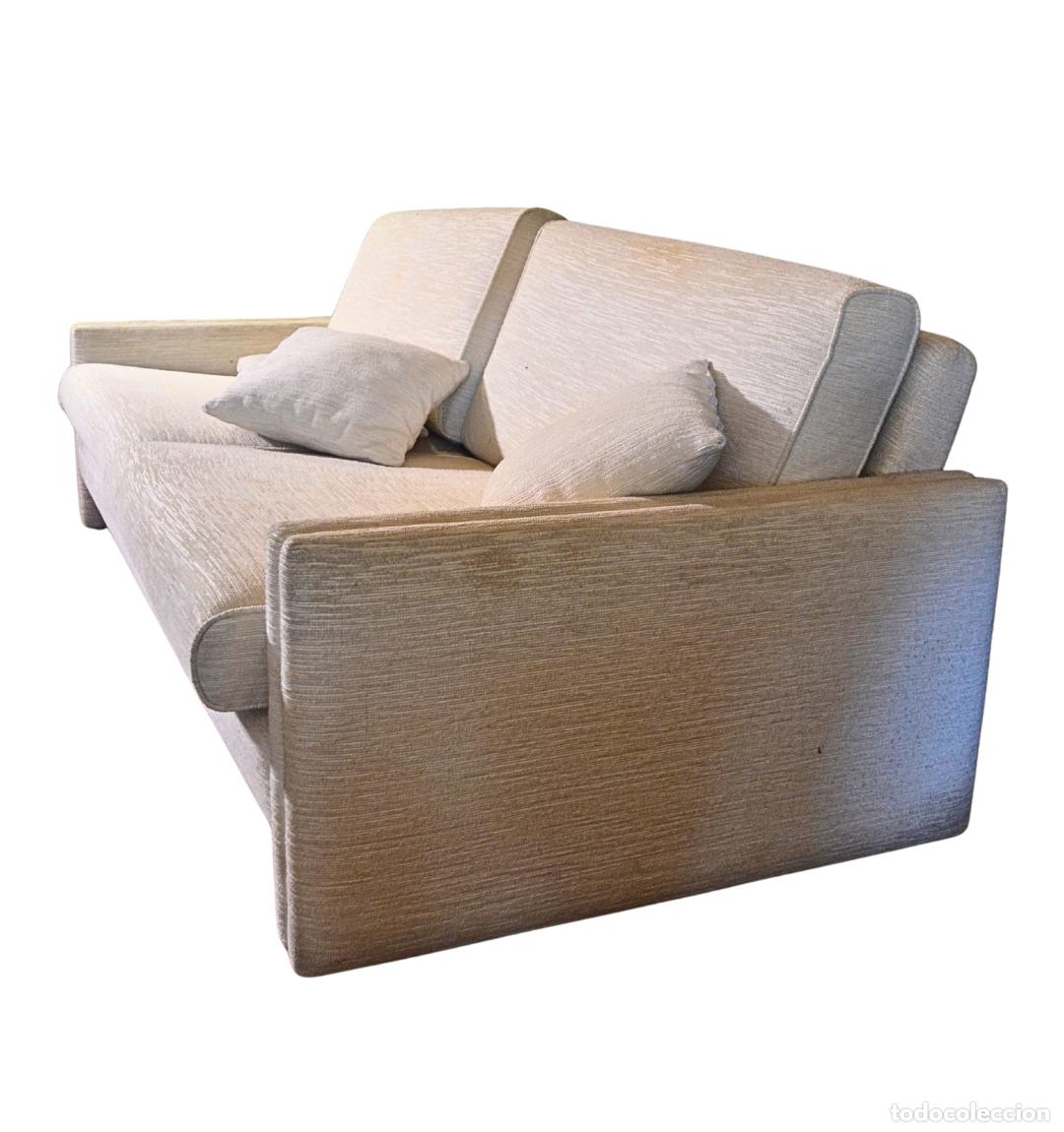 Antig&uuml;edades: Sof&aacute; Mid-Century Texturizado Beige - Foto 4
