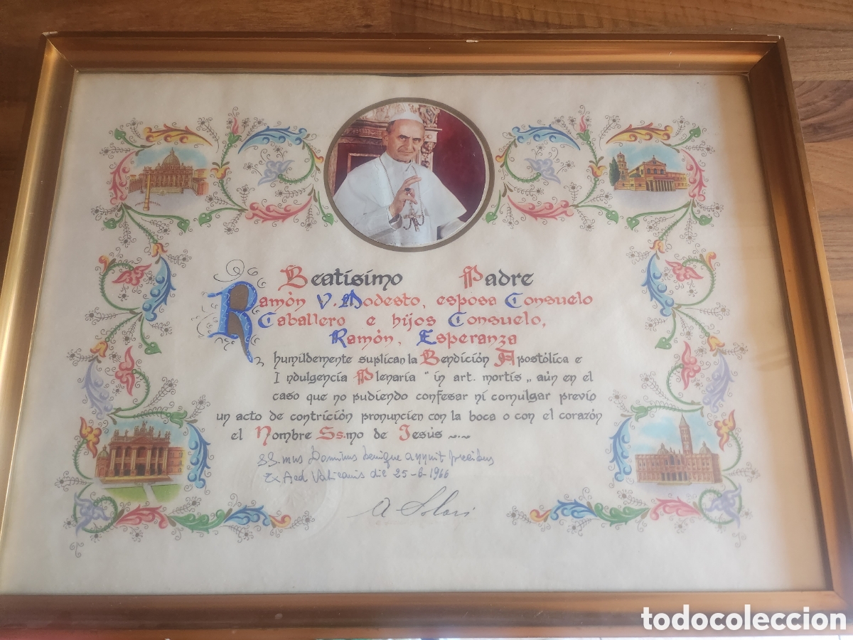 Antig&uuml;edades: Beat&iacute;simo Padre indulgencia