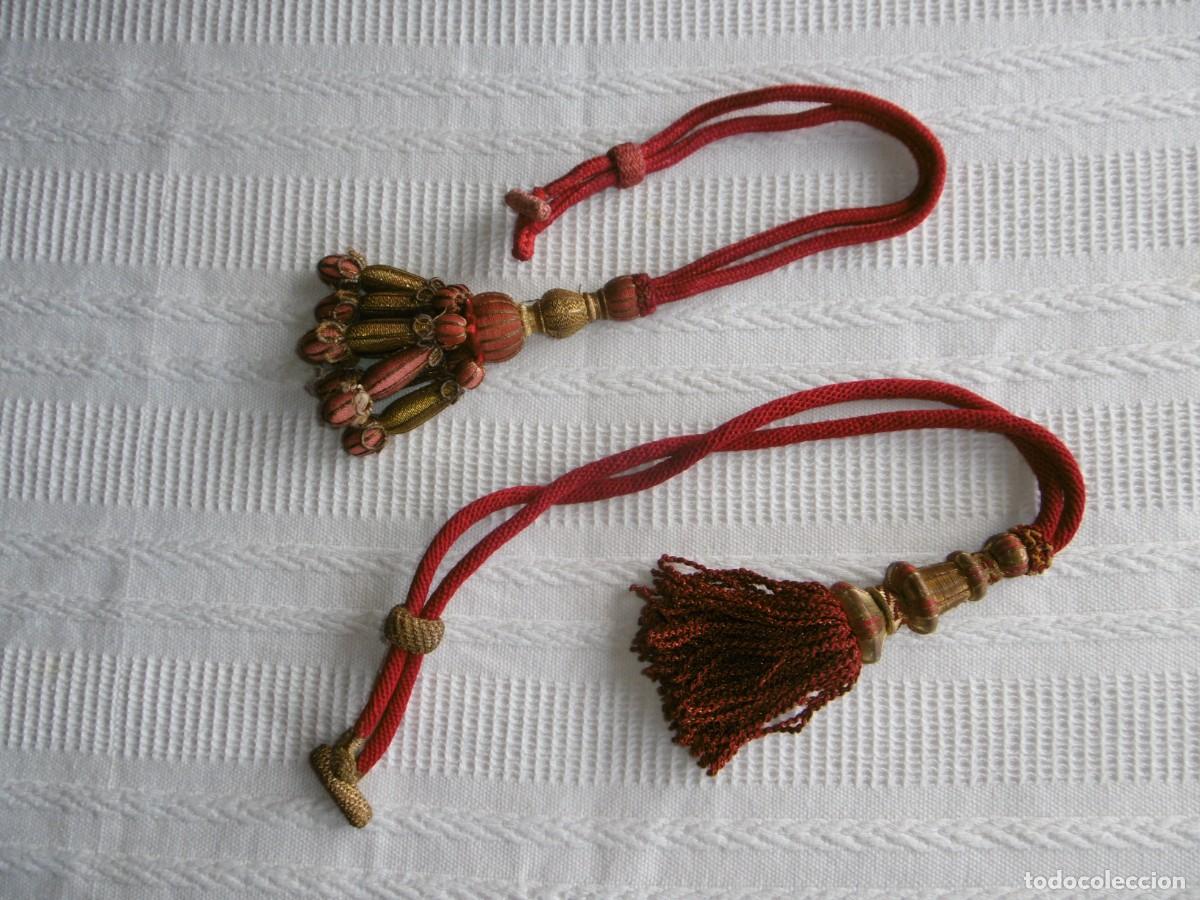 Antig&uuml;edades: ANTIGUOS CORDONES FIADOR PARA ALBA ROQUETE LITURGIA IGLESIA. HILO DE ORO.