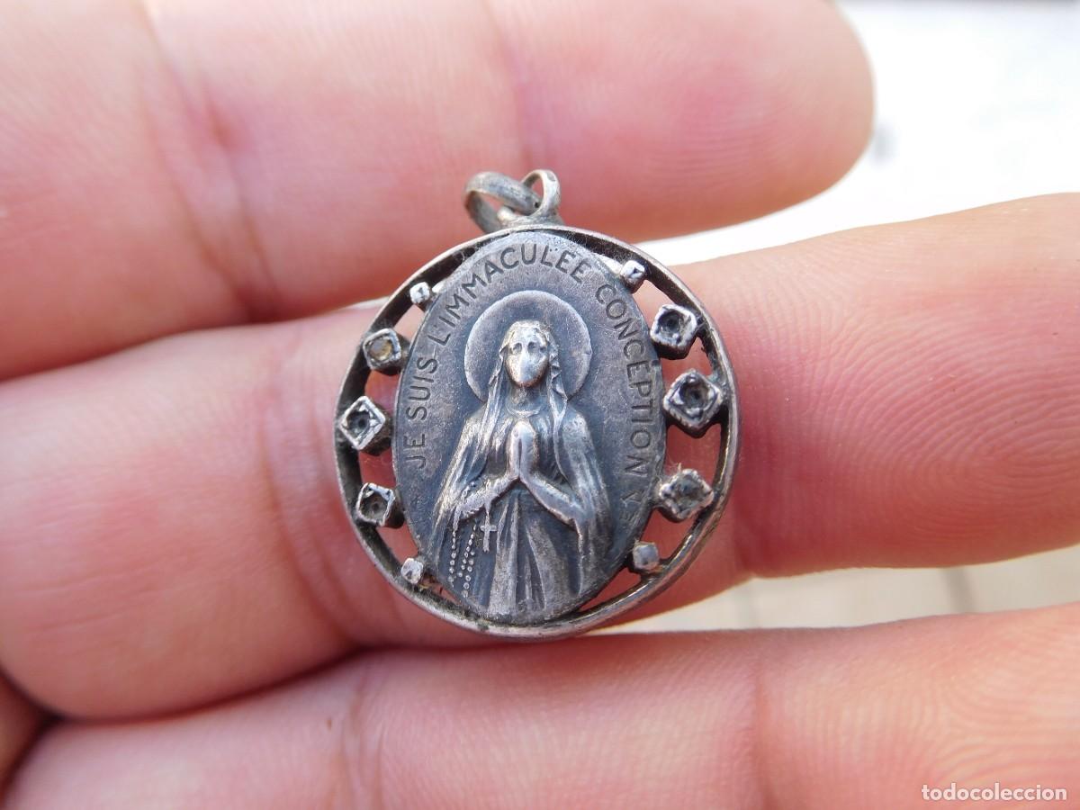 Antig&uuml;edades: Medalla de plata antigua Inmaculada Concepci&oacute;n - Foto 3