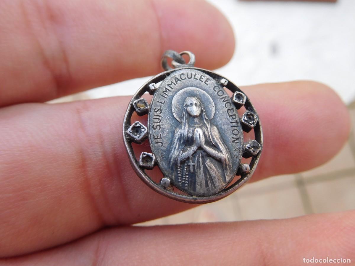 Antig&uuml;edades: Medalla de plata antigua Inmaculada Concepci&oacute;n - Foto 4