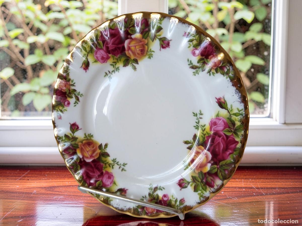 Antig&uuml;edades: Plato de postre 16 cm Royal Albert Old Country Roses